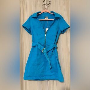 🧾Show Me Your MuMu Vibrant Blue Belted Dress